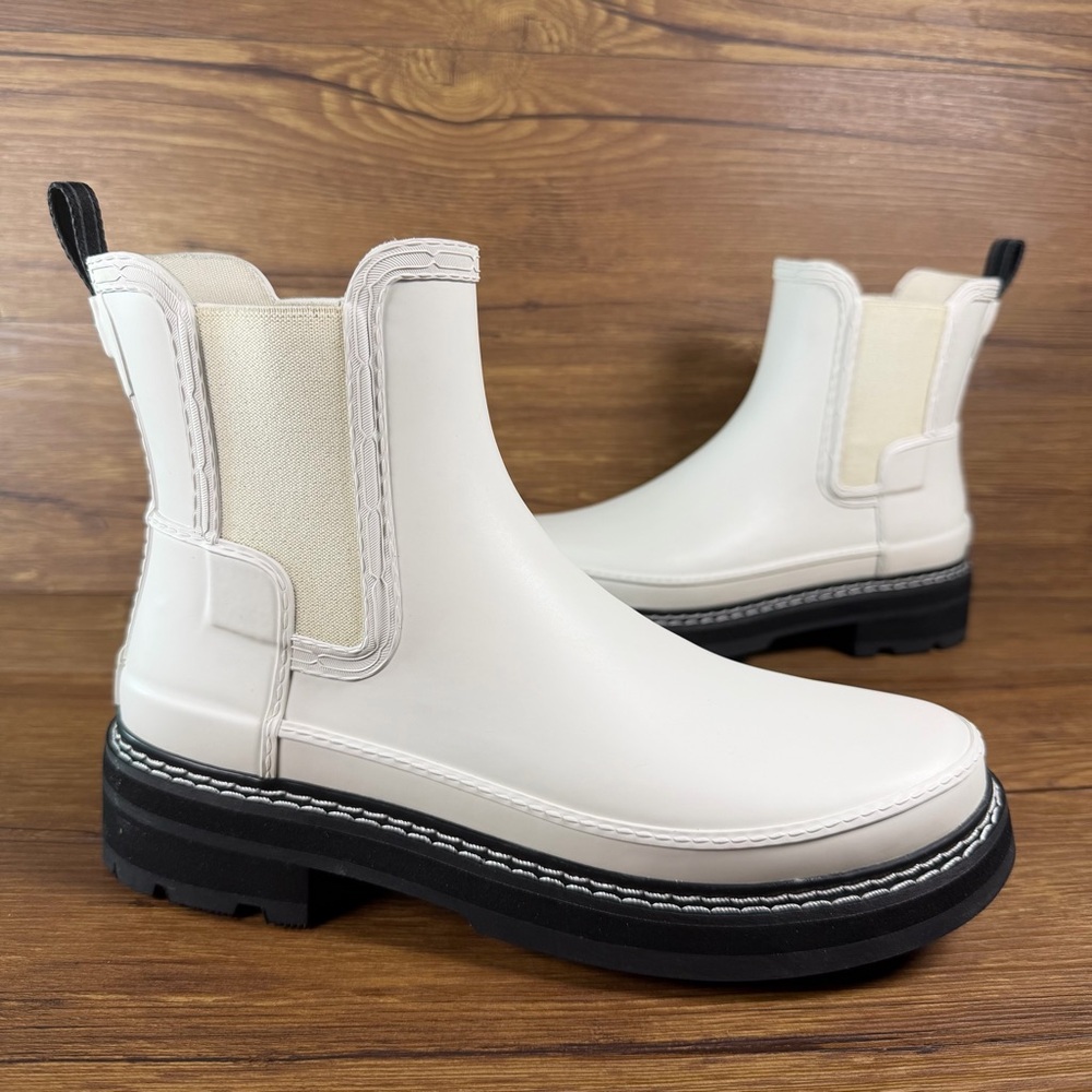 Hunter Womens Refined Stitch Detail Chelsea Boots‎ Size 9 Rain Boots Waterproof